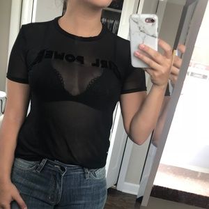 Necessary Clothing Mesh Girl Power Tee